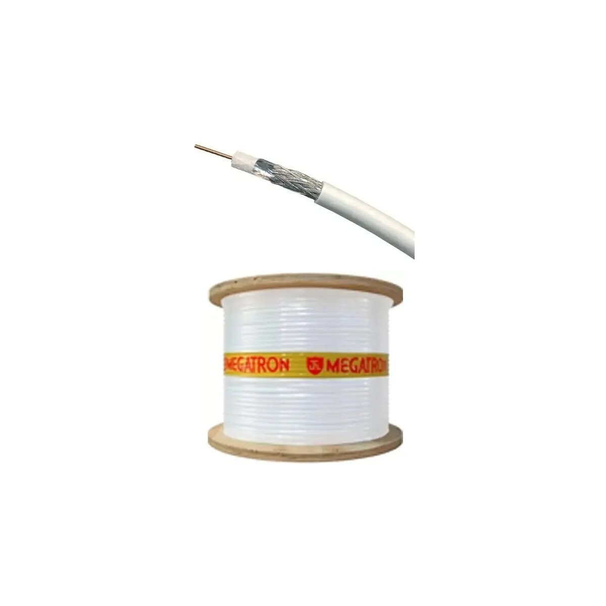 Cabo Coaxial Rg59 - 67% Malha -- Bobina 300 Metros -- Branco
