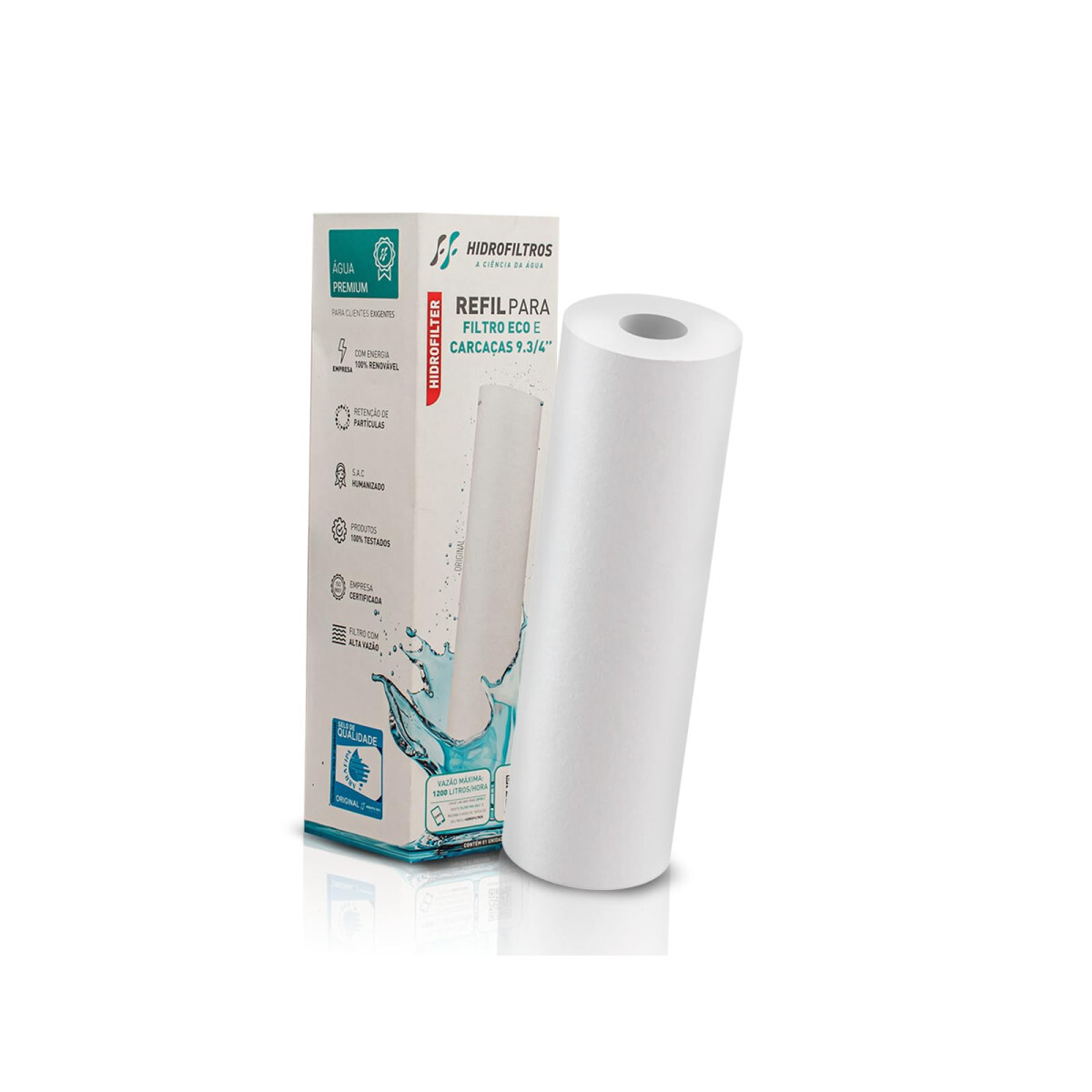 Refil de Reposição Bakof Ranhurado Elemento Filtrante 25 Mic