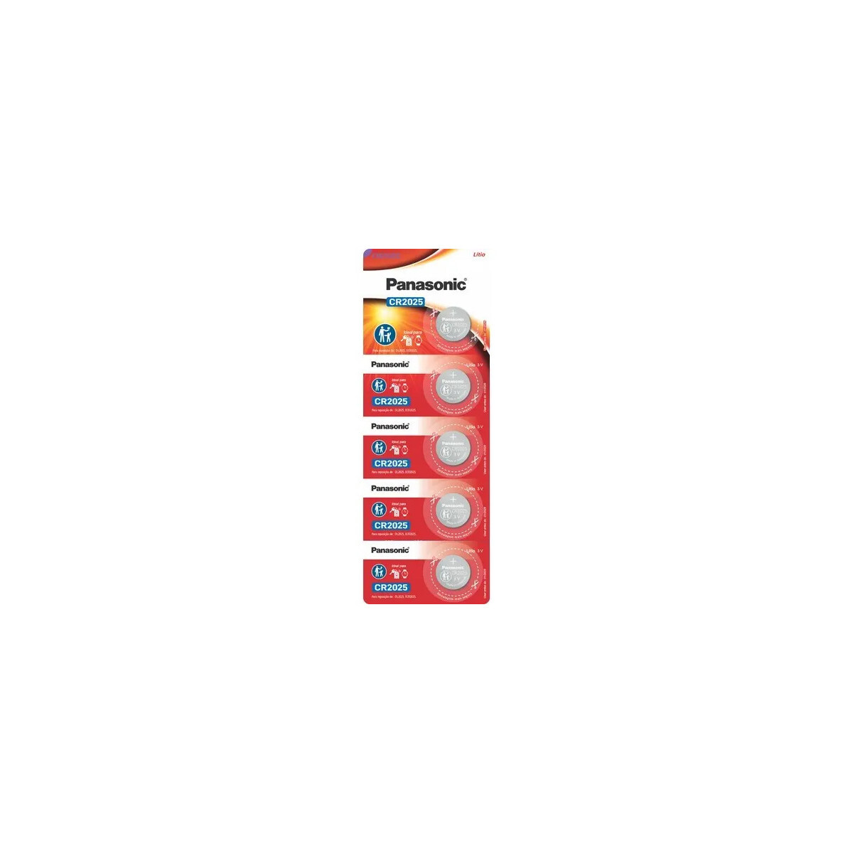 Bateria Botão Lítio Panasonic Cr2025 - Ct C/05 Unidades