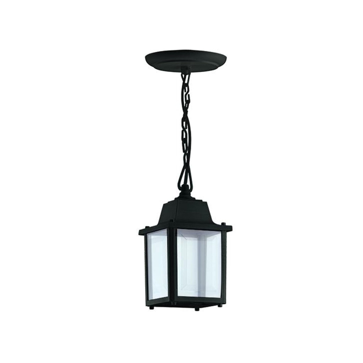 Pendente Quadrado Preto Injetado P/1 Lâmpada - Atacado São Jorge