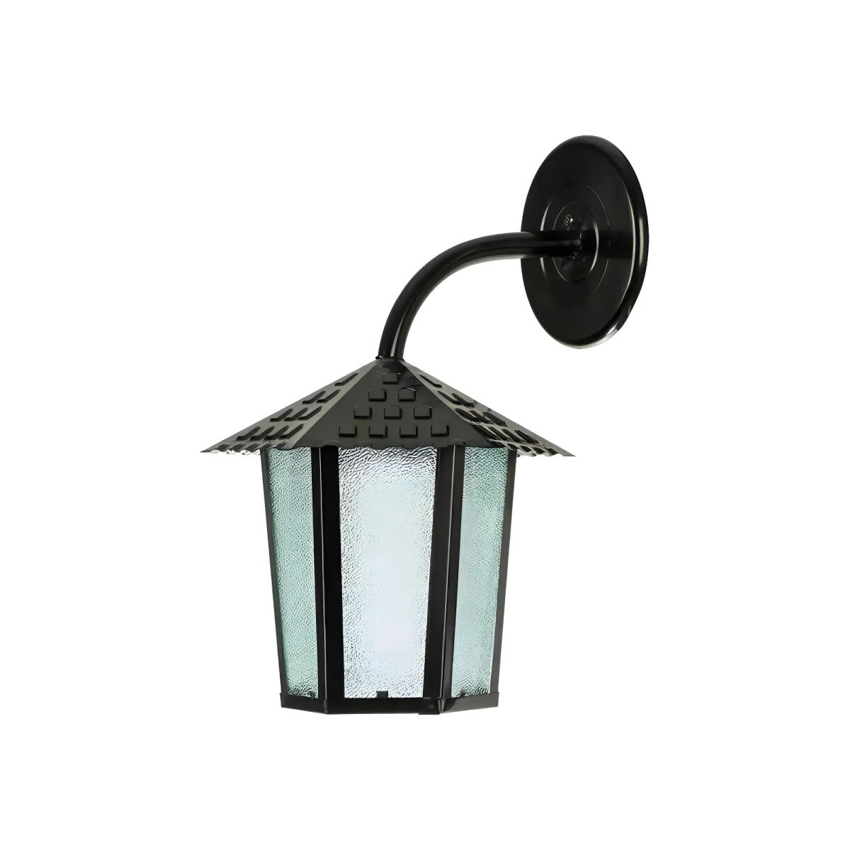 Luminária Arandela Colonial Blumenau Colon Sextavada Braço Preto