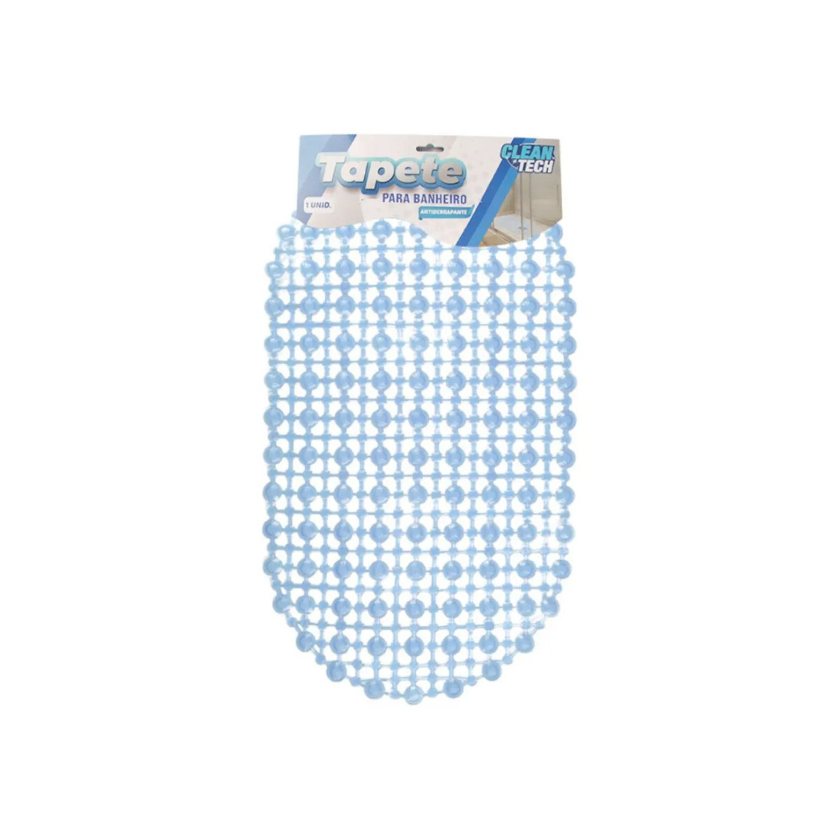Tapete para Banheiro Clean Tech Azul-claro Antiderrapante Ge