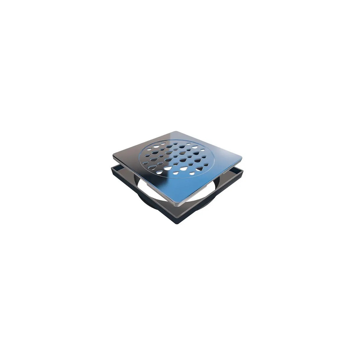 Grelha Quadrada Novii 150mm Polida