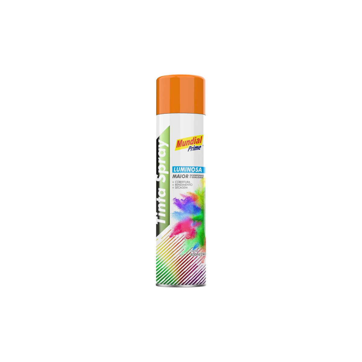 Tinta Spray Laranja Luminoso Lev&uze 400ml - Acabamento Vibrante