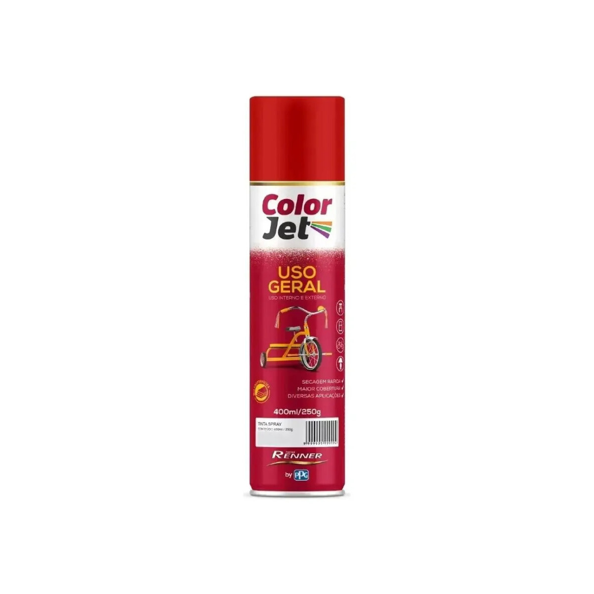 Tinta Spray 400ml Lev&amp;uze Luminoso Vermelho - Alta Durabilidade