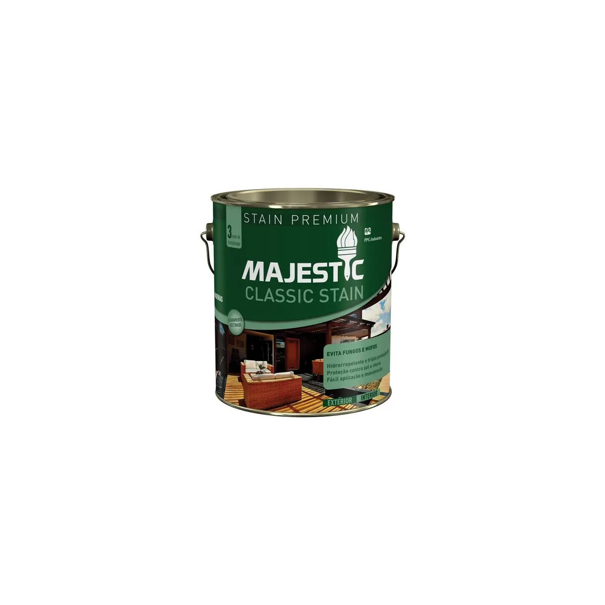 Stain Classic Majestic 3,6l Renner Cor Nogueira
