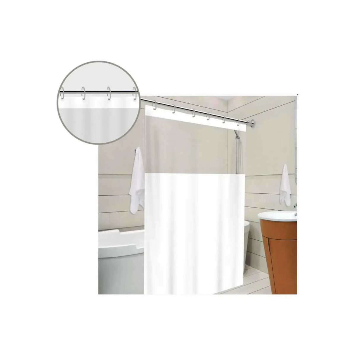 Cortina para Box Mutti 198x180cm - Resistente e Durável