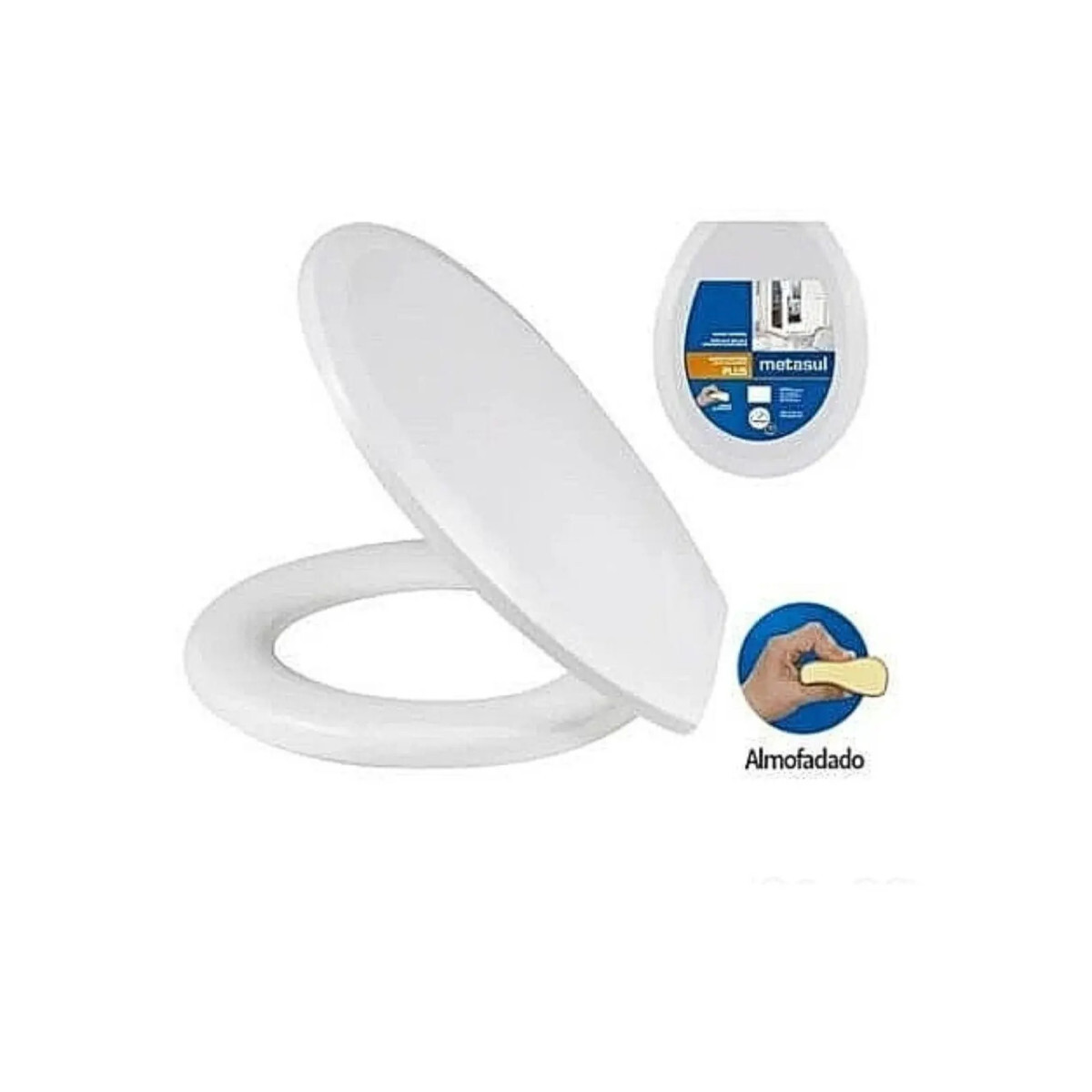 Assento Sanitário Metasul Plus Almofadado Branco