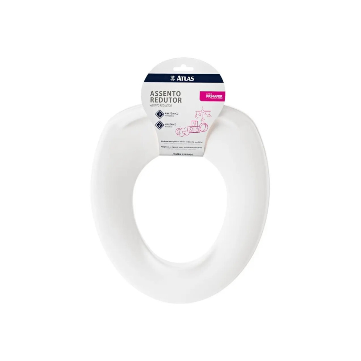 Assento Redutor Infantil Atlas Branco para Vaso Sanitário