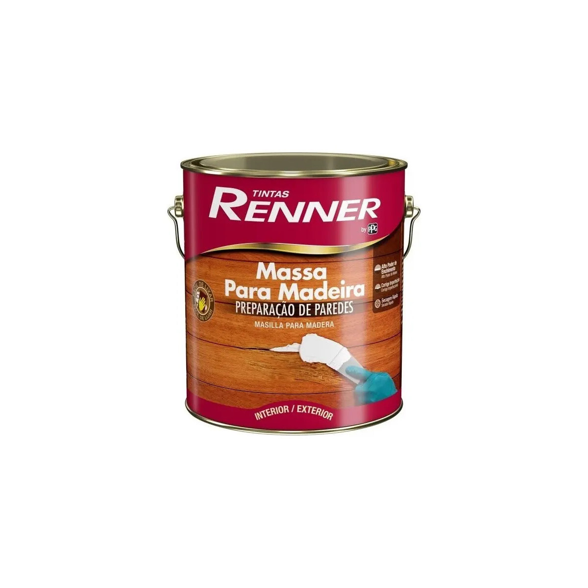 Massa para Madeira 3,6l Branca Renner