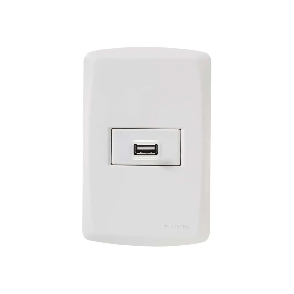 Conjunto Tomada Usb 1,5a - Bivolt Liz Tramontina Cor Branco