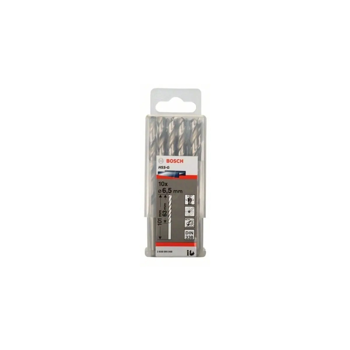 Broca Aço Rápido Bosch 6,5mm Hss para Metal