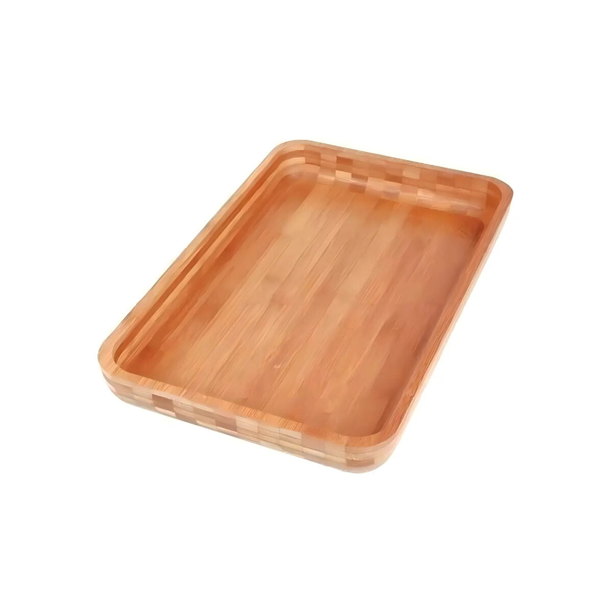 Gamela Bandeja de Madeira Bamboo Retangular 30x45cm Mor