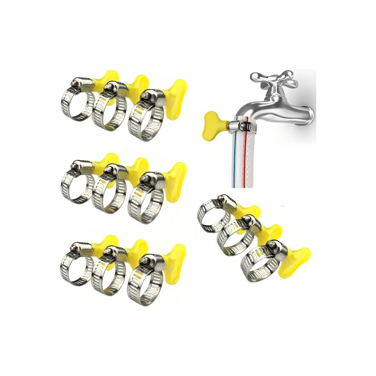 Abraçadeira Borboleta Metal Mangueira 10x16mm Prateado Start