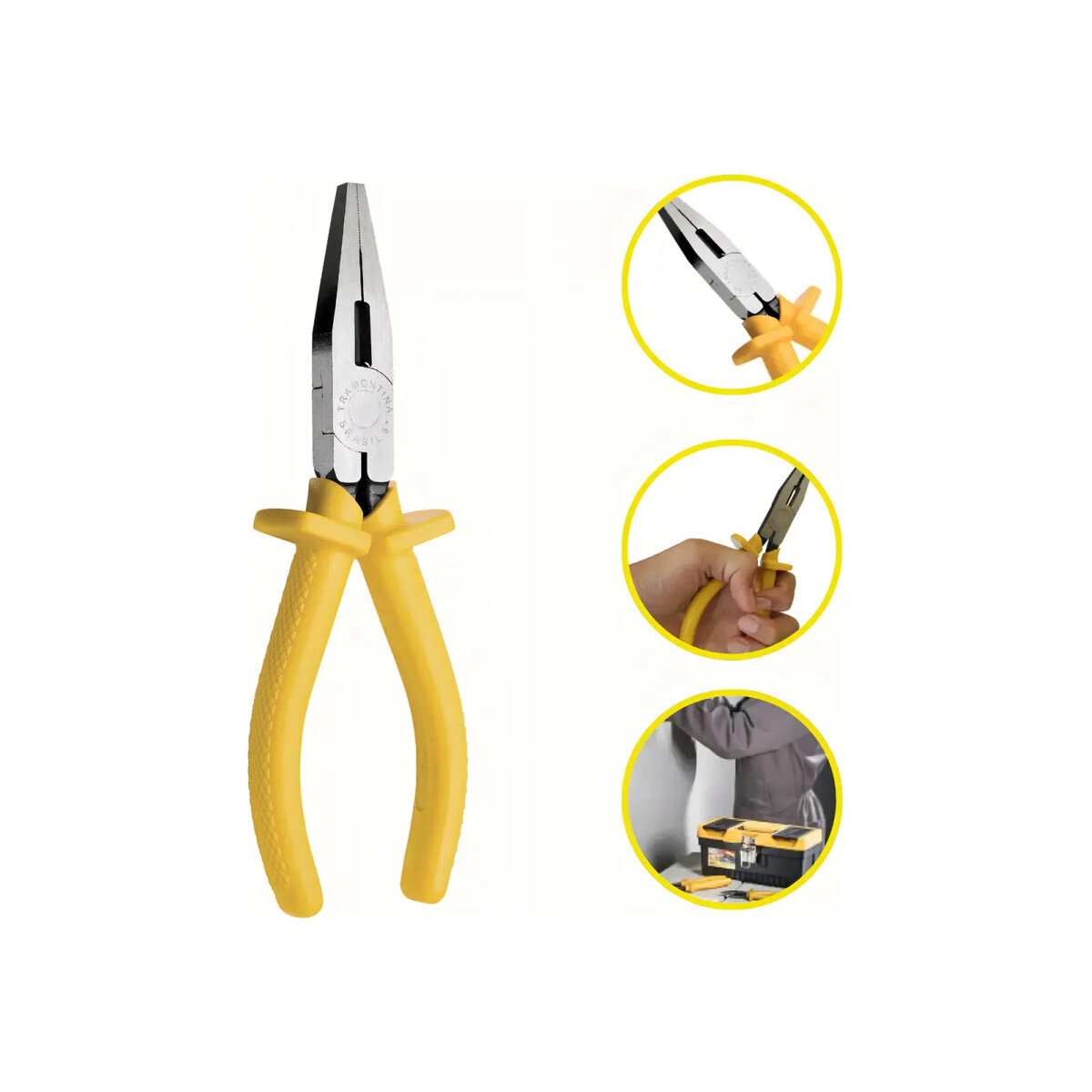 Alicate de Bico 1000v 6" Dtools Isolado Profissional Eletricista