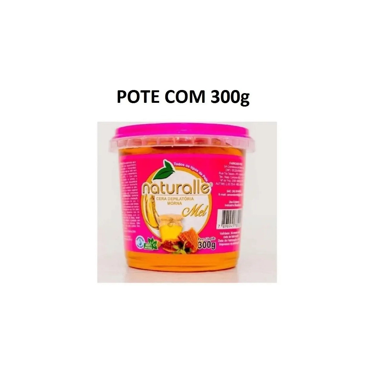 Cera Depilatória Morna Mel Natural Produto Vegano