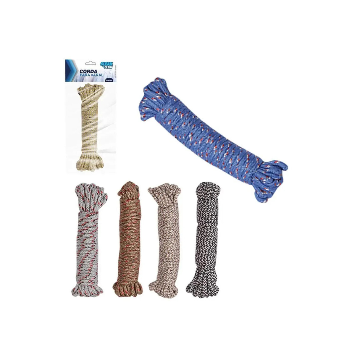 Corda de Nylon para Varal Clean Tech 10mx5mm Azul