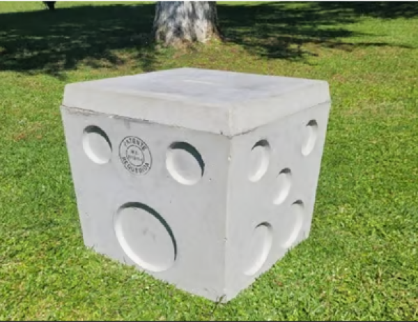 Caixa Concreto com Tampa 60x60x60