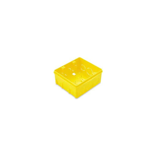Caixa de Luz 4x4 Pvc Amarela Quadrada Tramontina