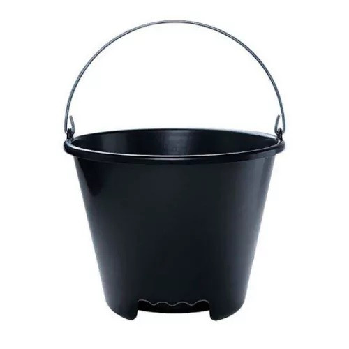 Balde Plastico 12lt Preto Vila
