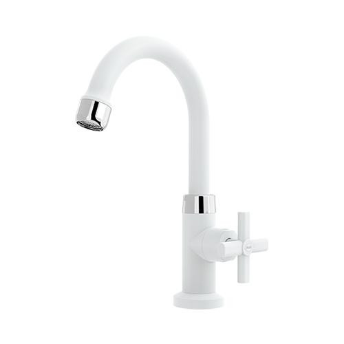 Torneira Lavatório Bica Alta Lume Branco - Blukit