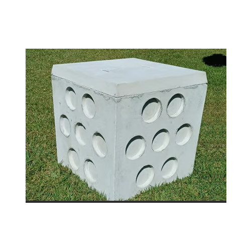 Caixa Concreto com Tampa 100x100x100