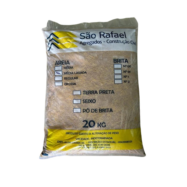 Saco Areia Media Lavada 20kg