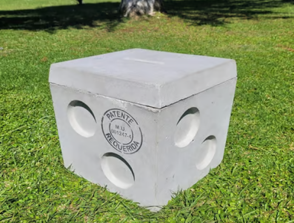 Caixa Concreto com Tampa 30x30x30