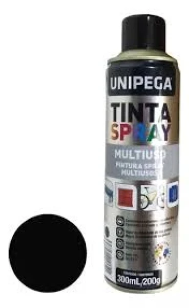 Tinta Spray 300ml Preto Fosco