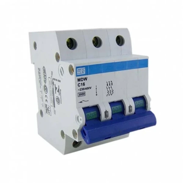 Disjuntor Branco Din 3 X 16a