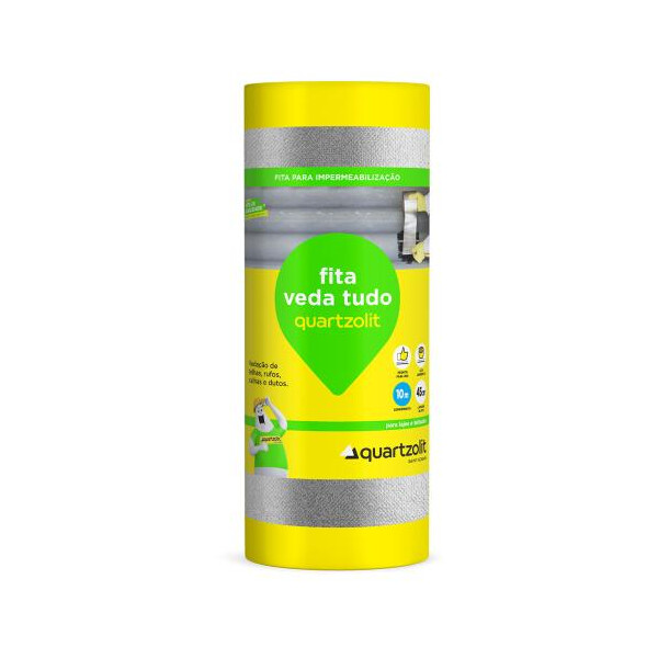 Fita Asfáltica Aluminizada 45cm X 10 Metros - Quartzolit