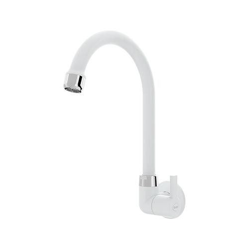 Torneira Cozinha Parede Bica Alta Confort Branco - Blukit