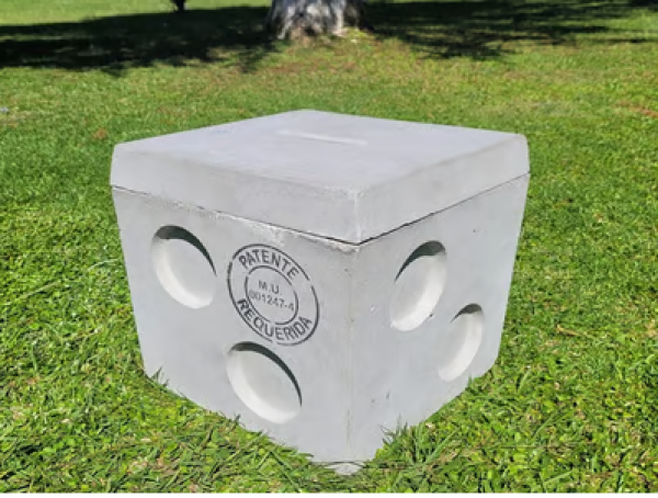 Caixa Concreto com Tampa 40x40x40