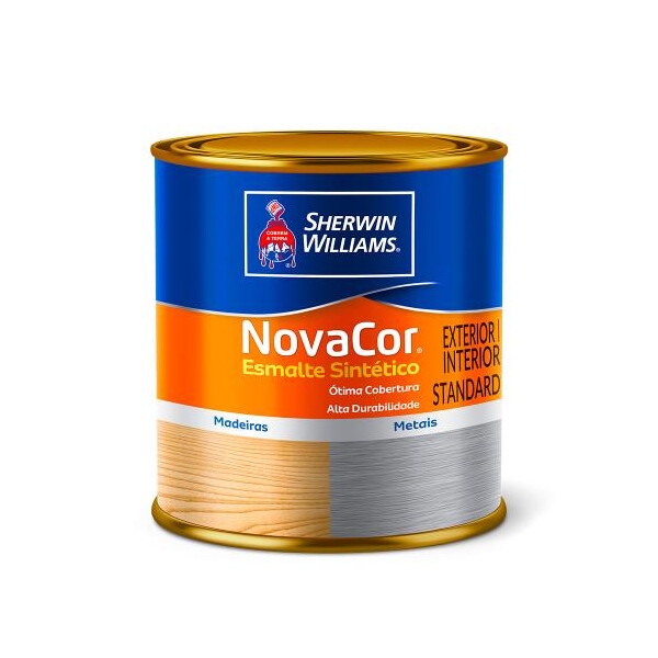 Tinta Esmalte Novacor Alto Brilho Alumínio - 225ml - Sw