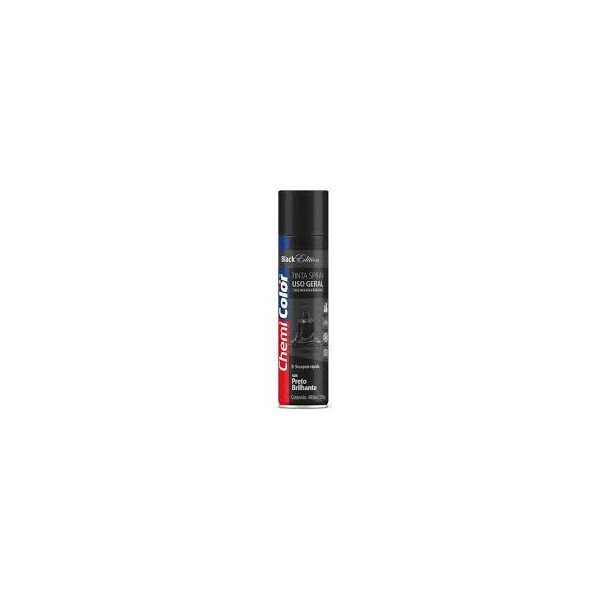 Tinta Spray Chemicolor 400ml Preto Brilhante