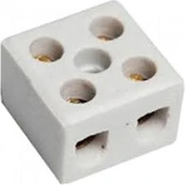 Conector Porcelana 16mm 2 Polos Foxlux
