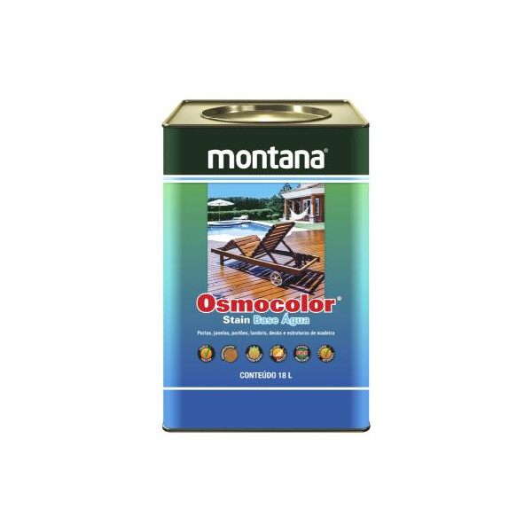 Osmocolor Stain Base água Castanho Uv Deck - Galão 3,6 Litros - Montana