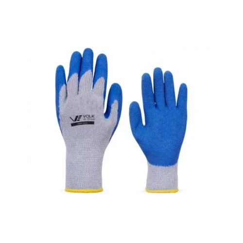 Luva em Algodao C/latex Azul N.09 Volk - 16809