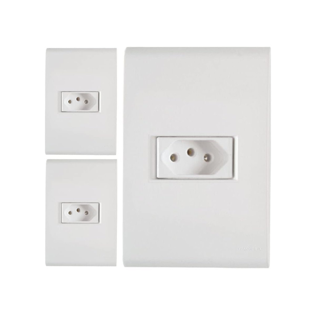 Conjunto 1 Tomada 2p+t 10a 250v Branco Tramonti 57410811