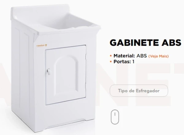 Tanque 38lt Branco Ref.006 1 Porta Stilofibras