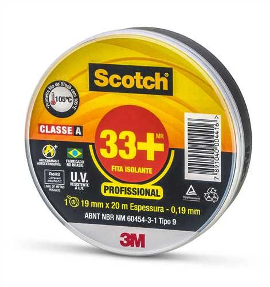 Fita Isolante Scotch33+ 19mm X 20m - 3m
