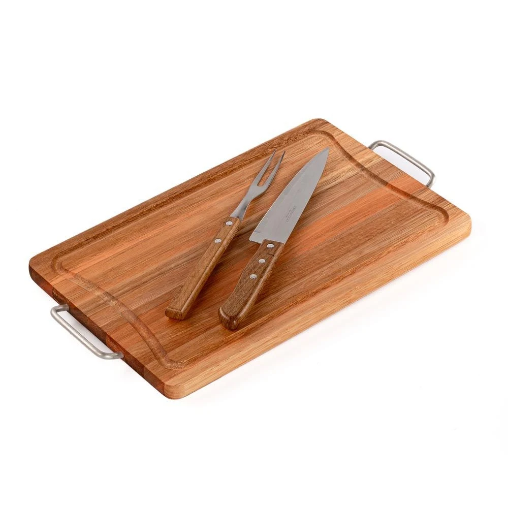 Kit Churrasco 39x25 Cm C/ Garfo e Faca Peixeira Stolf