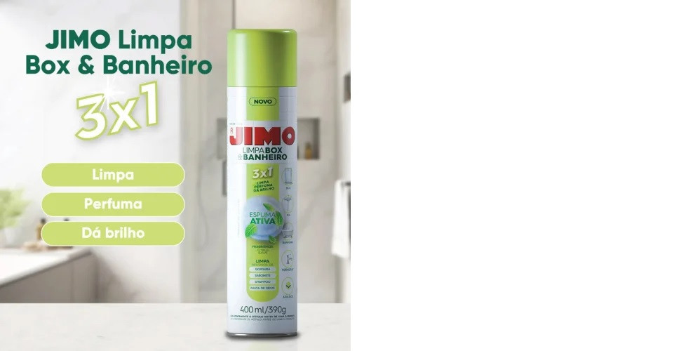Jimo Aerosol Limpa Box Banheiro 400ml