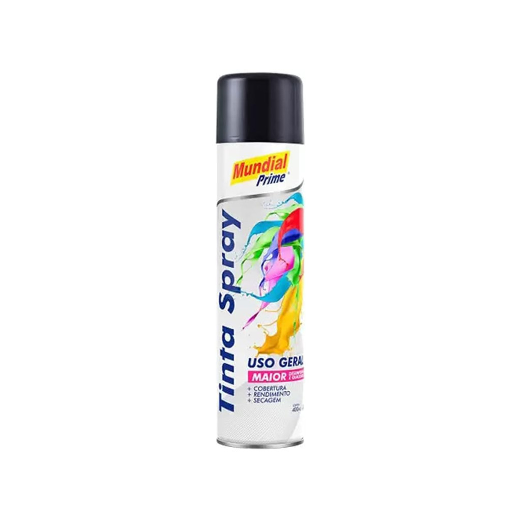 Tinta Spray Preto Brilhante 400ml