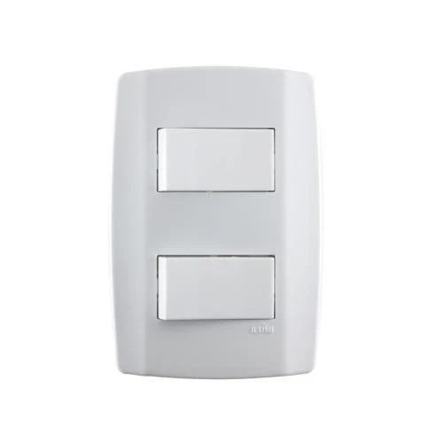 Conjunto 2 Interruptores Simples - Linha Slim - Ilumi