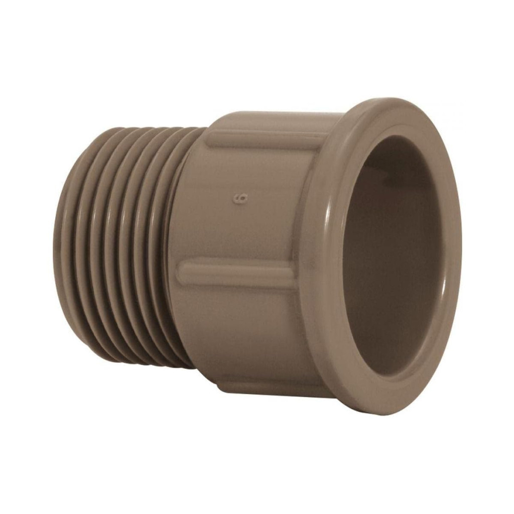 Adaptador Curto 25 X 3/4 Pol Solda Amanco Soldável com Rosca 25mm para Cano Marrom