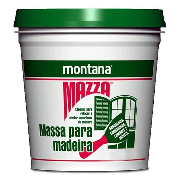 Massa para Madeira 400g Branca Montana