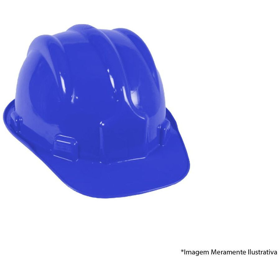 Capacete Segurança Aba Frontal Azul - Plastcor