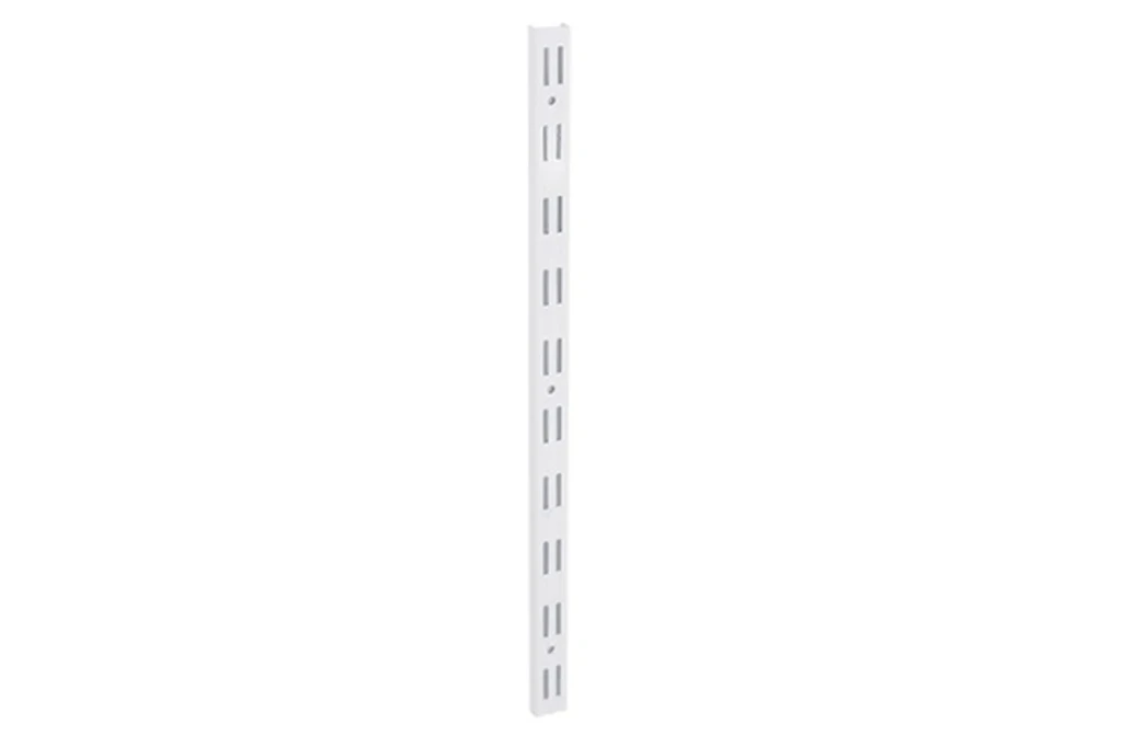 Trilho Duplo em Aço para Prateleira 200cm Branco