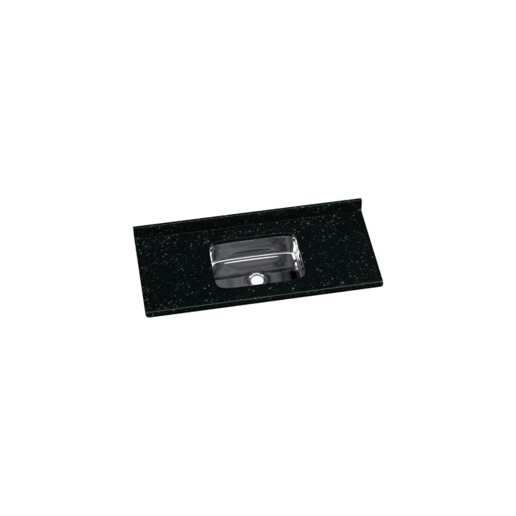 Pia Marmorite Preta ( Pp ) * Cuba Inox * 120x55 Rorato